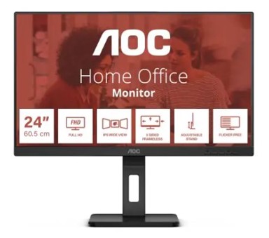 AOC Monitor E3 24E3QAF, 61 cm (24"), 1920 x 1080 piksela - crna